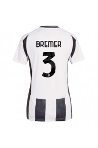 Juventus Gleison Bremer #3 Fotballdrakt Hjemme Klær Dame 2024-25 Korte ermer